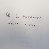 Do homework write away.